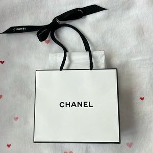 CHANEL Shopping/Gift Bag w/ Ribbon & Tissue Paper - Mini